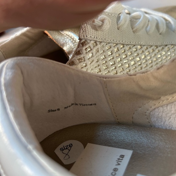 Dolce Vita gold metallic and white sneakers - Picture 7 of 7